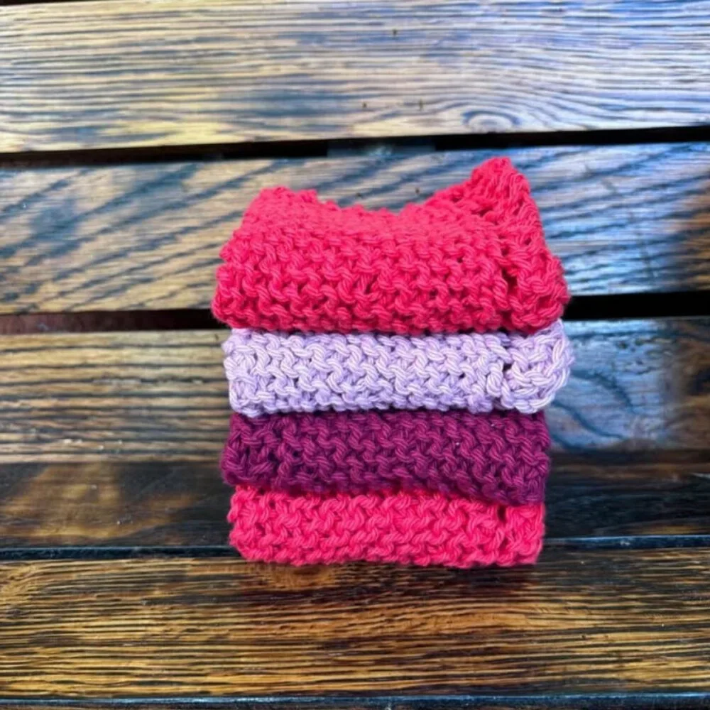 NWT Set of 4 knit Cotton Dishcloths - Picture 3 of 5